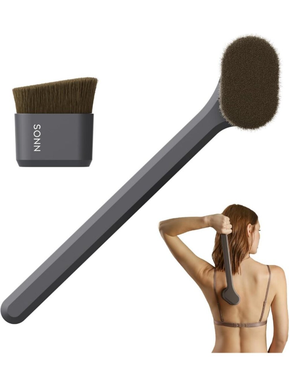 Self Tanner Brush Set - Kabuki Applicator for Body & Face, Sunless Tan & Lotion
